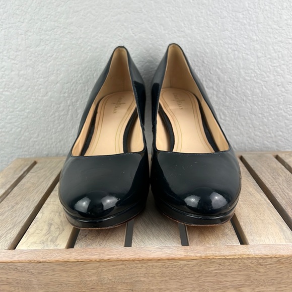 Cole Haan Shoes - Cole Haan Patent Leather Closed Toe Heels Pumps Forest Green Size 9.5 Office